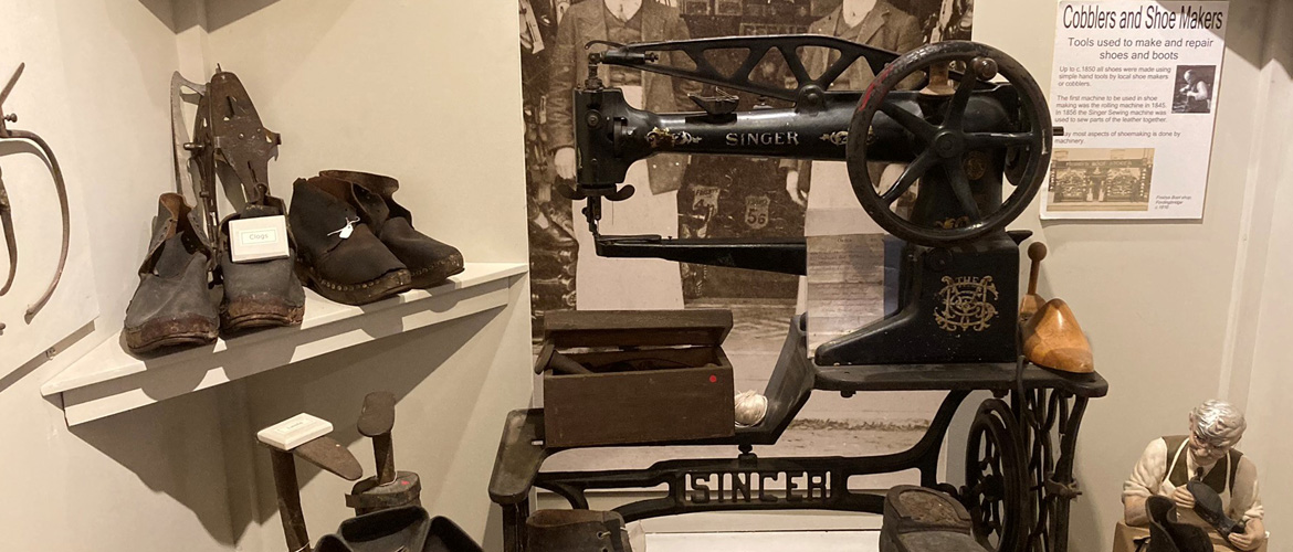 Cobblers Shop display from a local shoe repairers